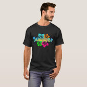 熱帯ハイビスカスの夏のTシャツ Tシャツ (正面フル)