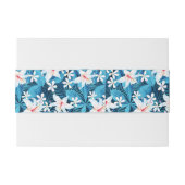 熱帯ハイビスカスの花パターン2 招待状ベリーバンド (裏面例)