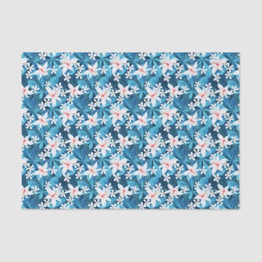 熱帯ハイビスカスの花パターン2 薄葉紙 (正面)