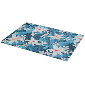 熱帯ハイビスカスの花柄パターン カッティングボード (角)