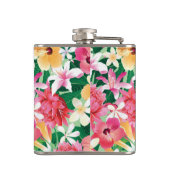 熱帯ハイビスカスの花柄パターン フラスク (裏面)