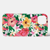 熱帯ハイビスカスの花柄パターン Case-Mate iPhoneケース (裏面 (横))