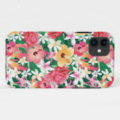 熱帯ハイビスカスの花柄パターン Case-Mate iPhoneケース (裏面(横))