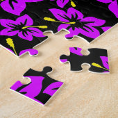 熱帯ハイビスカスの花 ジグソーパズル (側面)