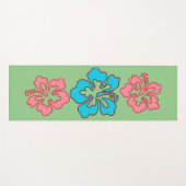 熱帯ハイビスカスの花 ヨガマット (正面(横))