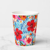 熱帯ハイビスカスの青い花 紙コップ (裏面)