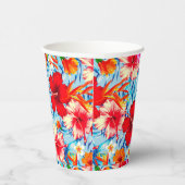 熱帯ハイビスカスの青い花 紙コップ (右)