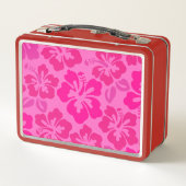熱帯ハイビスカスガーリーハワイ花柄 メタルランチボックス (裏面)