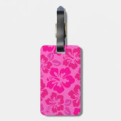 熱帯ハイビスカスガーリーハワイ花柄 ラゲッジタグ (裏面縦)