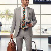 熱帯ハイビスカスハワイアンフローラ両面タイ ネクタイ