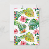 熱帯ハイビスカスハワイアン結婚ズ 出欠カード (裏面)