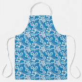 熱帯ハイビスカスパターン エプロン (正面)