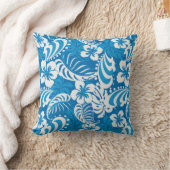 熱帯ハイビスカスパターン クッション (ブランケット)