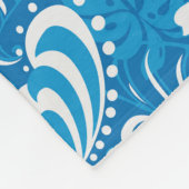 熱帯ハイビスカスパターン フリースブランケット (角)