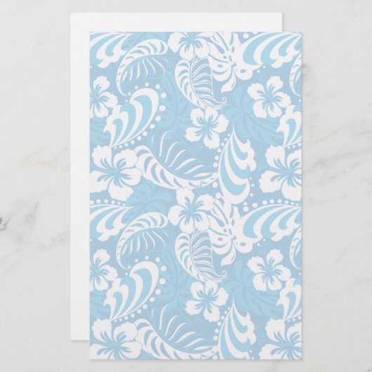 熱帯ハイビスカスパターン 便箋 (正面/裏面)