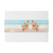 熱帯ハイビスカスビーチ波 招待状ベリーバンド (裏面例)