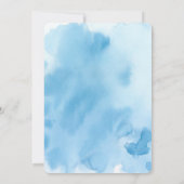 熱帯ハイビスカスフラワーウォーターカラーベビーシャワー 招待状 (裏面)