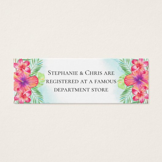 熱帯ハイビスカスフラワーウォーター色ビーチレジストリ (正面)