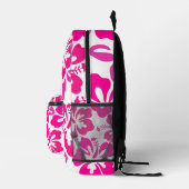 熱帯ハイビスカスフラワーハワイピンクフローラ プリントバックパック (右)