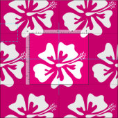 熱帯ハイビスカスフラワーハワイ花柄 ファブリック (タイル)