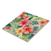 熱帯ハイビスカスフラワーパターン タイル (側面)