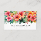 熱帯ハイビスカスフラワーフローラ 名刺 (正面)