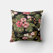 熱帯ハイビスカスフラワー装飾用装飾用クッション クッション (裏面)