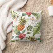 熱帯ハイビスカスフラワー装飾用装飾用クッション クッション (ブランケット)