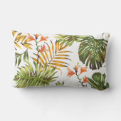 熱帯ハイビスカスフラワー装飾用装飾用クッション ランバークッション (裏面)