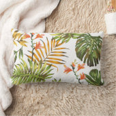 熱帯ハイビスカスフラワー装飾用装飾用クッション ランバークッション (ブランケット)