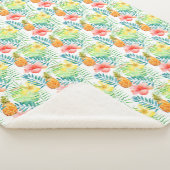 熱帯ハイビスカスフローラパイナップル シェルパブランケット (3/4)