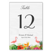 熱帯ハイビスカスフローラフラミンゴテーブル番号 テーブルナンバー (正面)