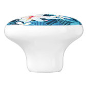 熱帯ハイビスカスフローラルパターン2 セラミックノブ (側面)