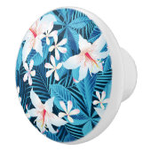 熱帯ハイビスカスフローラルパターン2 セラミックノブ (右)