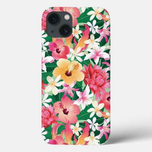 熱帯ハイビスカスフローラルパターン2 Case-Mate iPhoneケース (裏面)