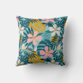 熱帯ハイビスカスフローラルパターン クッション (裏面)