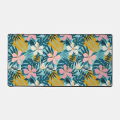 熱帯ハイビスカスフローラルパターン デスクマット (正面)