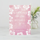 熱帯ハイビスカスフローラ水結婚色 招待状 (スタンド正面)