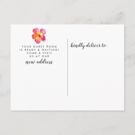 熱帯ハイビスカスフローラ移動発表 案内ポストカード (裏面)