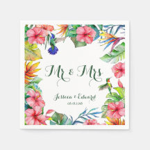 熱帯ハイビスカスフローラ結婚ハワイアン