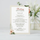 熱帯ハイビスカスボホ結婚パステル エンクロージャーカード (スタンド正面)