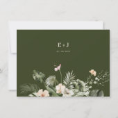 熱帯ハイビスカスボホ結婚パステル ノートカード (裏面)