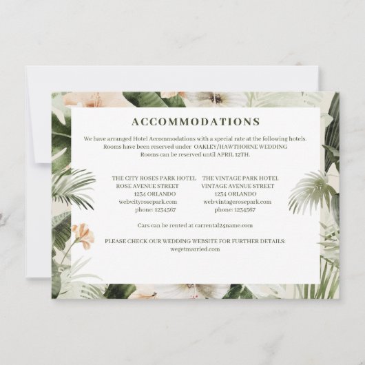 熱帯ハイビスカスボホ結婚パステル ノートカード (正面)