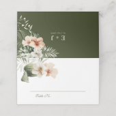熱帯ハイビスカスボホ結婚パステル プレイスカード (外部開封)
