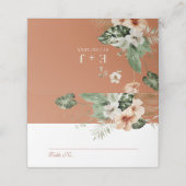 熱帯ハイビスカスボホ結婚パステル プレイスカード (外部開封)