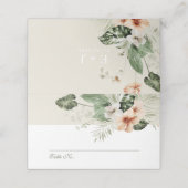 熱帯ハイビスカスボホ結婚パステル プレイスカード (外部開封)