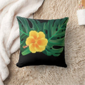 熱帯ハイビスカスルアウ（ハワイ式宴会）花 クッション (ブランケット)