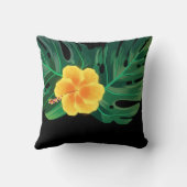 熱帯ハイビスカスルアウ（ハワイ式宴会）花 クッション (裏面)