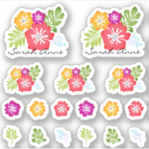 熱帯ハイビスカス図解入りの、写真付きのの花