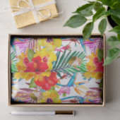 熱帯ハイビスカス夏パターン 薄葉紙 (ギフト)